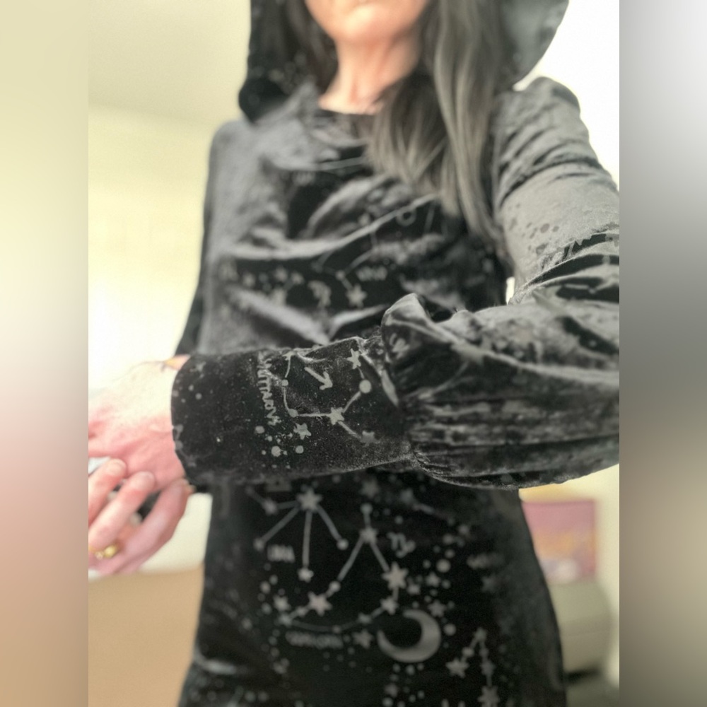Killstar Lunar Hooded Mini Dress SM